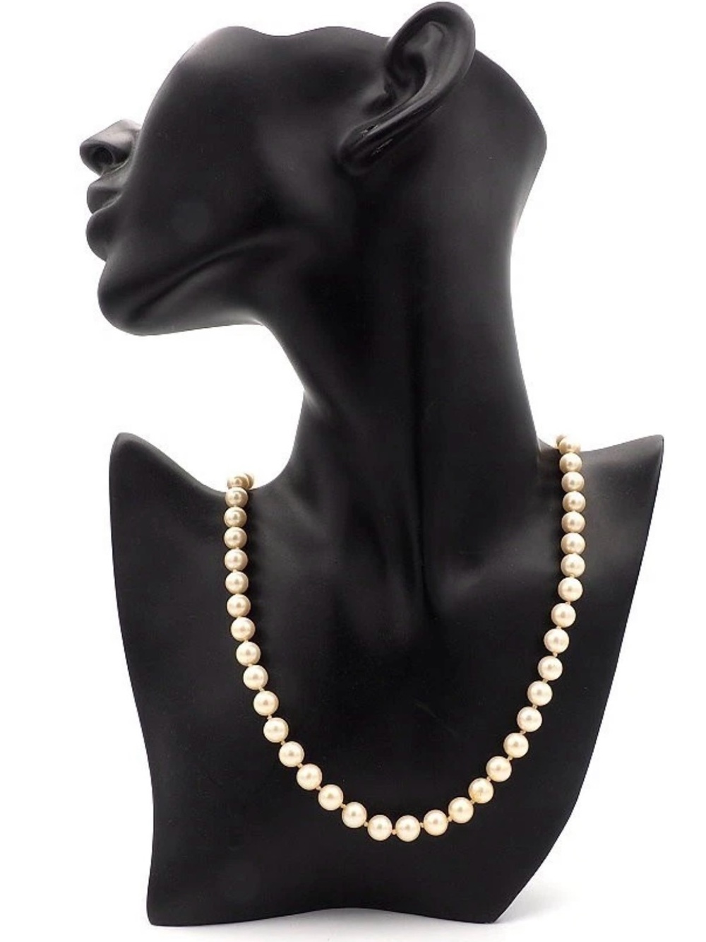 Estate Cultured Pearl Necklace, 64 8mm pearls 10K Gold Clasp